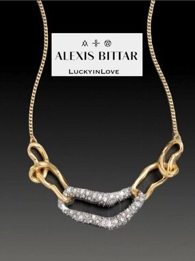 Alexis Bittar Solanales Small Link Necklace- Gold & Silver
